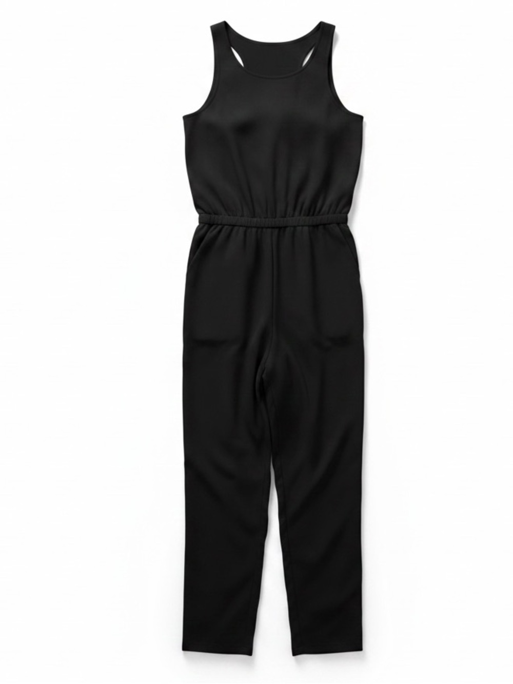 NWT LOFT Sleeveless Button-Front Jumpsuit in Black - Petite SP - Picture 5 of 7